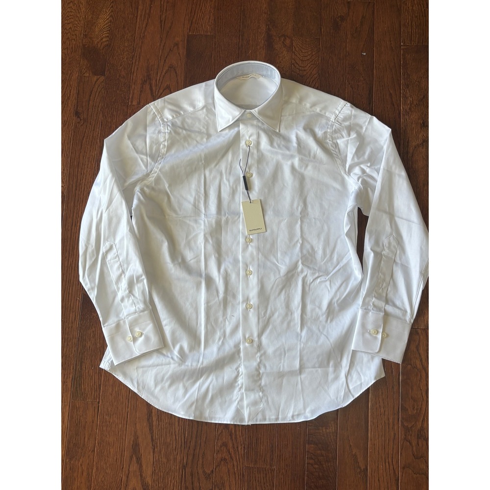 Suitsupply Custom Made Shirt White Solid Long Sleeve Spread Collar Shirt NWT